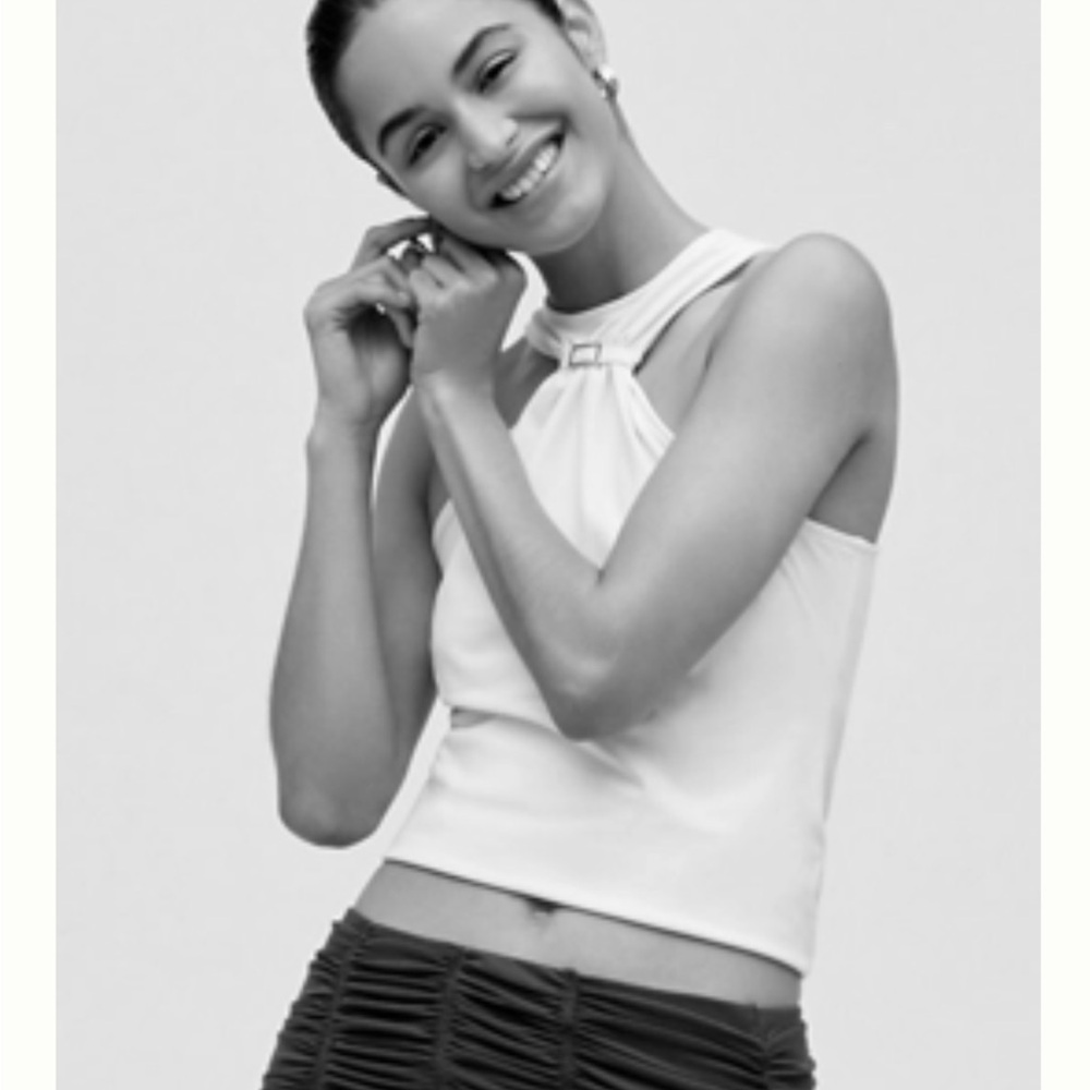 NWT Maeve Elegant White Halter Top